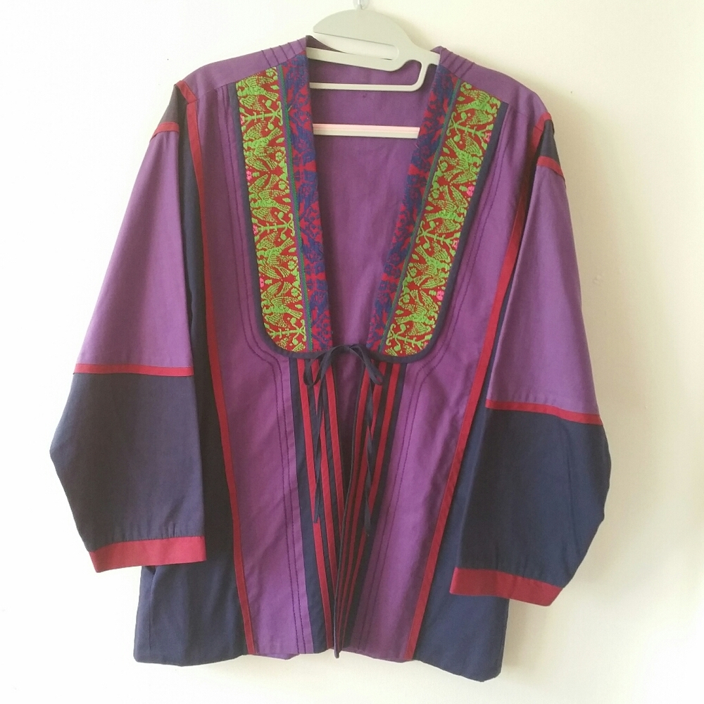 Boho Color-block Ethnic Jacket, Size S. **Host Pick**